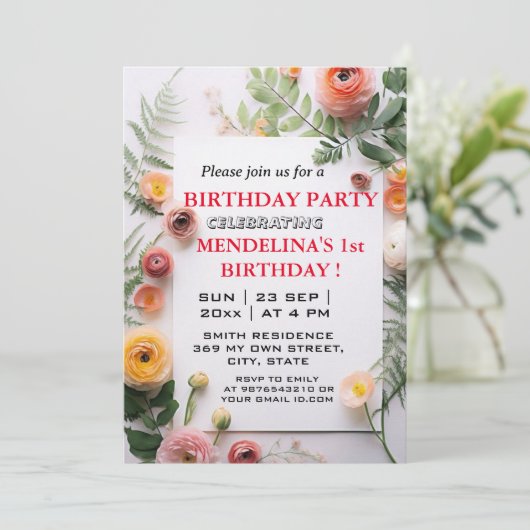 Doe mee aan het vieren van Baby's eerste jaar! Kaart (Staand voorkant)