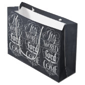 Doe mee aan het World Chalkboard Religieuze Callig Large Cadeautasje (Voorkant Gekanteld)