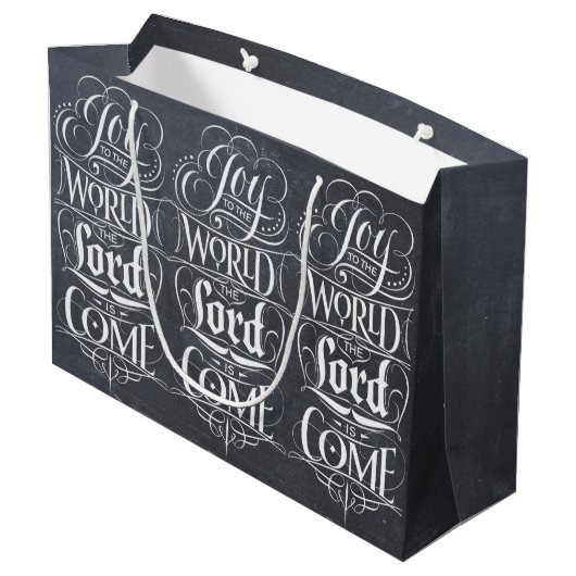 Doe mee aan het World Chalkboard Religieuze Callig Large Cadeautasje (Achterkant Gekanteld)