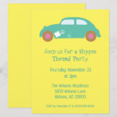 Doe mee aan ons hippie feest kaart (Voorkant / Achterkant)