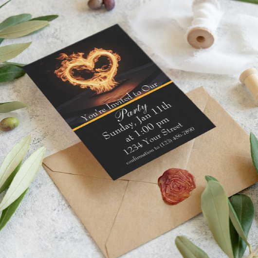 Doe mee aan ons vurige feest! kaart