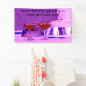 Doe mee aan onze bruiloft op onze speciale dag. spandoek (Insitu)