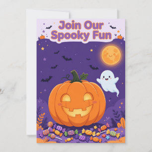 Doe mee aan onze griezelige leuke Halloween uitnod Kaart