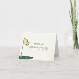 Doe mee aan onze Par-Tee Golf Verjaardag Dankkaart Bedankkaart