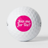 Doe mee aan T-shirt Funny Dames Golf Humor Typogra Golfballen (Voorkant)