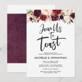 Doe mee aan toast, huwelijksrepetities kaart (Voorkant / Achterkant)