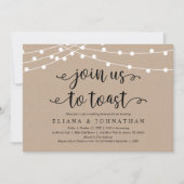 Doe mee aan toast, Rustic Wedding Rehearsal Dinner Kaart (Voorkant)