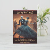 Doe mee, hè? Halloween dansfeest Kaart (Staand voorkant)