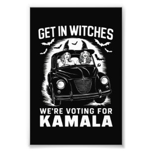 Doe mee Heksen We Stemmen op Kamala Halloween Foto Afdruk