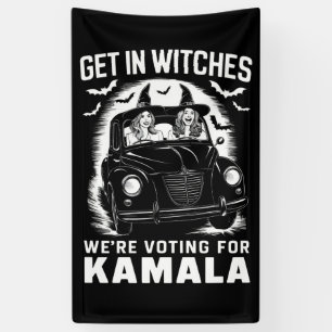 Doe mee Heksen We Stemmen op Kamala Halloween Spandoek
