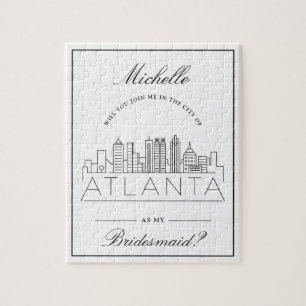 Doe mee in Atlanta!   Bruidsmeisje aanvragen Jigsa Legpuzzel