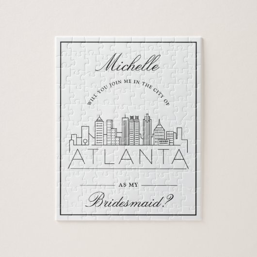 Doe mee in Atlanta! | Bruidsmeisje aanvragen Jigsa Legpuzzel (Verticaal)