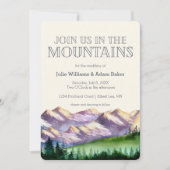 Doe mee in de bergen | Rustic Wedding Kaart (Voorkant)