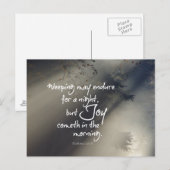 Doe mee in de Bijbelverse Verse van de Morning Briefkaart (Voorkant / Achterkant)