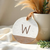 Doe mee in de eenvoudige dingen Birch Bark Woodgra Keramisch Ornament