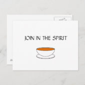 Doe mee in de geest, met kop thee briefkaart (Voorkant / Achterkant)