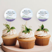 Doe mee in de Mountains Lavender Valley Wedding Ronde Sticker
