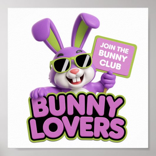 Doe mee met Bunny Lovers Club: Fun Poster (Voorkant)