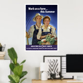 Doe mee met de Amerikaanse krop Poster (Thuiskantoor)