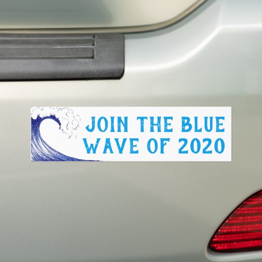 Doe mee met de BLUE WAVE van 2020 Bumpersticker (Op auto)