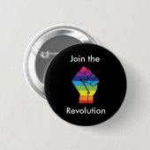 Doe mee met de Button van de regenboogrevolutie (Voorkant /achterkant)