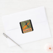 Doe mee met de jachthavage poster vierkante sticker (Envelop)