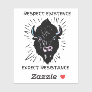 Doe mee met de kudde. extra kleine bizon sticker