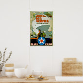 Doe mee met de luchtdienst ~ Geef 'Er het Pistool Poster (Keuken)