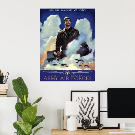 Doe mee met de luchtmacht van het leger poster (Thuiskantoor)