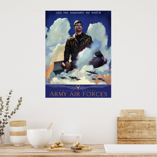 Doe mee met de luchtmacht van het leger poster (Keuken)