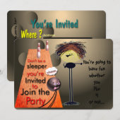 Doe mee met de party bowling uitnodiging (Voorkant / Achterkant)