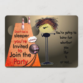 Doe mee met de party bowling uitnodiging