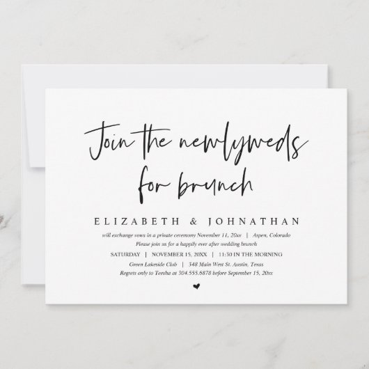 Doe mee met de Passen getrouwd voor bruiloft Elope Kaart (Voorkant)