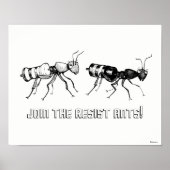 Doe mee met de Resist Ants. Poster (Voorkant)
