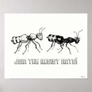 Doe mee met de Resist Ants. Poster