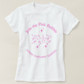 Doe mee met de roze bubbel t-shirt (Design voorkant)