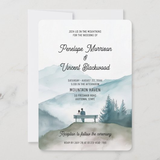 Doe mee met de uitnodiging voor de bergen (Voorkant)