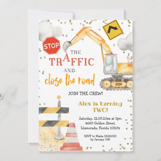 Doe mee met de uitnodiging voor de bouw van de bon (Voorkant)