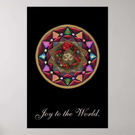 Doe mee met de wereld OM Mandala Poster (Voorkant)