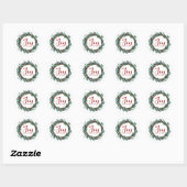 Doe mee met de World Evergreen Wreath Kerstmis Ronde Sticker (Vel)