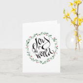Doe mee met de World Kerstcard Calligrafie Kaart (Gele Bloem)