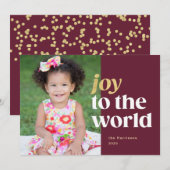 Doe mee met de World Red & Gold Holiday-fotokaart Feestdagenkaart (Voorkant / Achterkant)