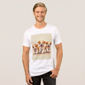 Doe mee met drie Schattigee Puppies!! Tri-Blend Shirt (Voorkant volledig)