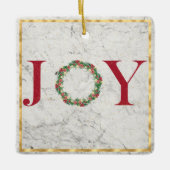 Doe mee met gouden Lijst op marmer Keramisch Ornament (Voorkant)