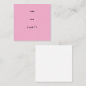 Doe mee met het feest aanbevelingskaartje (Voorkant / Achterkant)