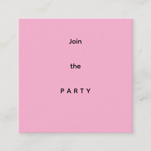 Doe mee met het feest aanbevelingskaartje (Voorkant)