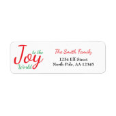 Doe mee met het label met het kerstadres van de we (Voorkant)