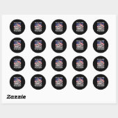 Doe mee met het oversteken van de delaware 4 juli  ronde sticker (Vel)