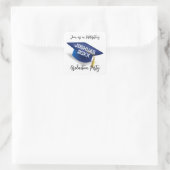 Doe mee met het vieren van Envelope Seal  Vierkante Sticker (Tas)