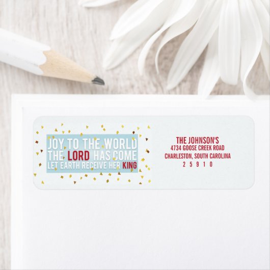 Doe mee met het wereldkerstfeest etiket (Insitu)